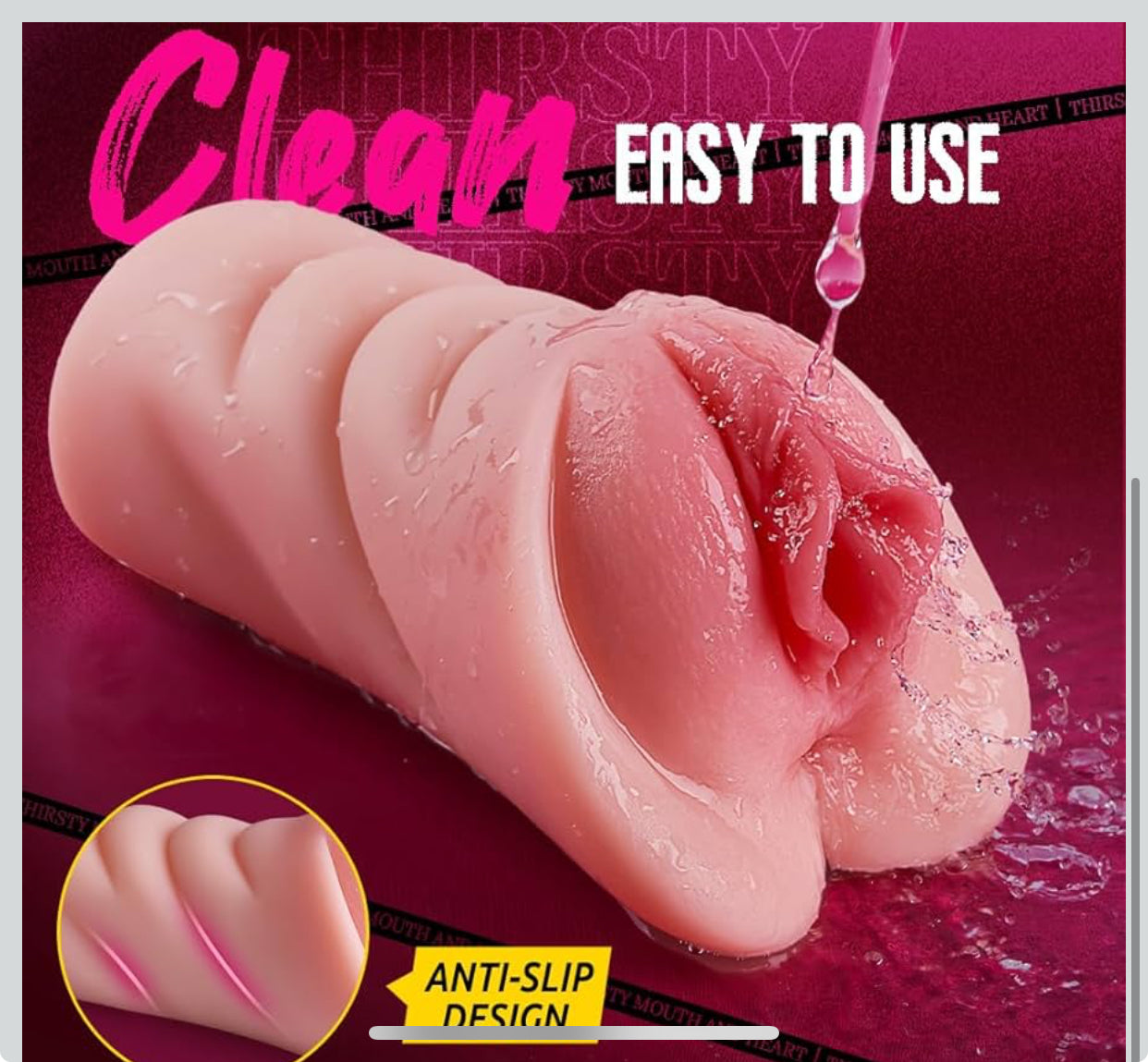Realistic Pussy, tight Anus Thick Labia Masturbators Sex Toy with 5D Deep Vagina.