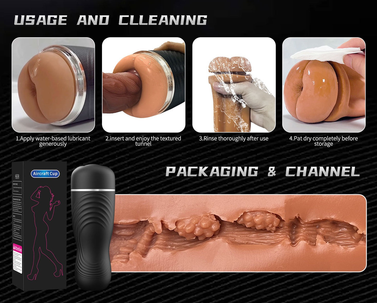 Anal male  masturbator cup