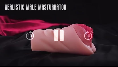Realistic Pussy, tight Anus Thick Labia Masturbators Sex Toy with 5D Deep Vagina.